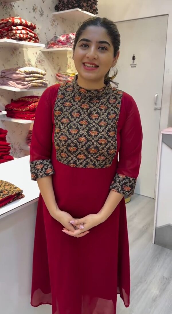 IMG_20250202_121123 Red meroon georgette set A-8