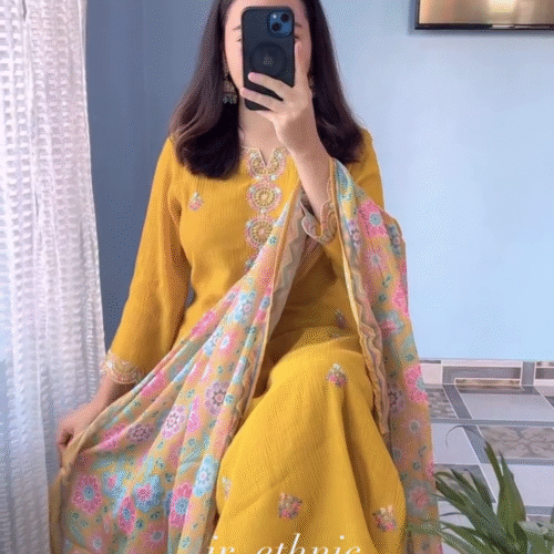 Yellow georgette A24