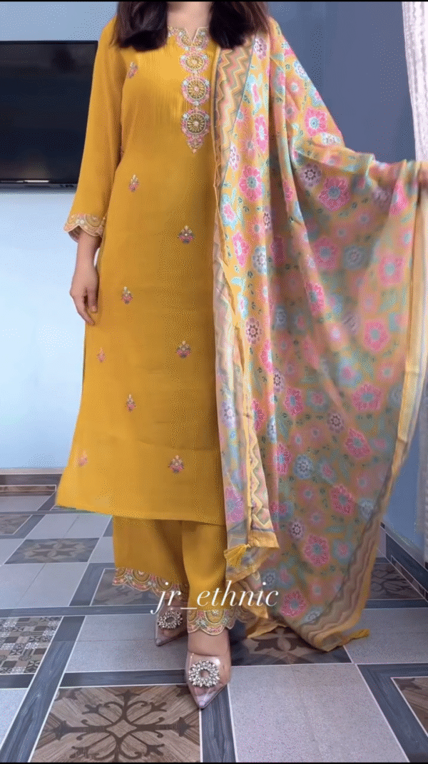 Yellow georgette A24