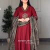 Meroon Printed 3piece A29