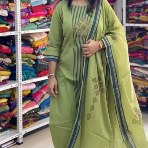 Lime Color kamiz set A32